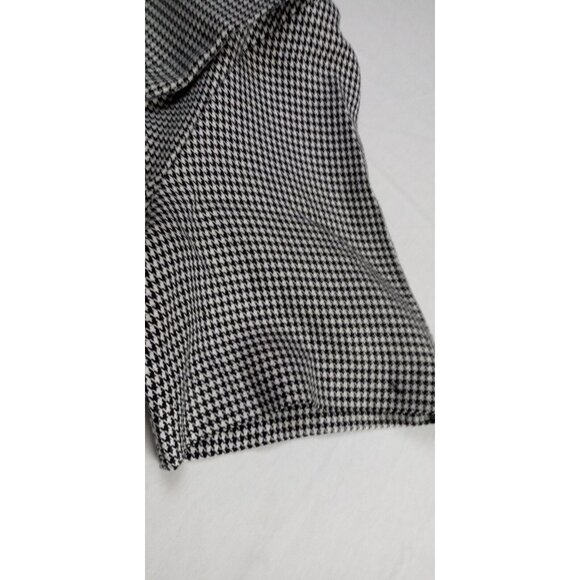 Positive Attitude Womens Plaid Black Short Sleeve Button Back Jacket Top Size 22 - Picture 4 of 14